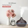 400 ml USB aroma diffusore di olio umidificatore elettrico in legno umidificatore ad ultrasuoni aromaterapia LED creatore di nebbia per la casa Y200111680616