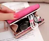 Short Women's Japanese And Korean PU Leather wallet Umbrella Magnetic Buckle Money Clip Wallet Card Case Purse