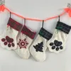 2019 рождественские чулки кошка собака лапы пушистые санта носки снежинки рождественские др порстерны рождественские подарочные мешок ewe2686
