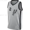 Personalizado Costume 2018 Kawhi Leonard # 2 Cinza Basquete Jerseys Mulheres Juventude Mens XS-6XL NCAA