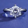 Anneaux de mariage3 carats 18K or blanc Moissanite diamant pierre 100 925 argent Sterling pour femmes039s bague de mariage de haute qualité2961498