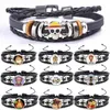 Anime One Piece Bracciale Pu Rufy Figura Accessori Cosplay Cappello di paglia Pirata Gioielli Prop Giocattoli per bambini Regalo di Natale