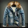 Men's Down 2022 Fur Collar Men Casual Denim Jacket Winter Parkas Thick Wholesale Price Quality Assurance