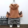 Moda Çocuk Erkek Kız Karikatür Giyim Suits Bebek Hoodies Pantolon / Setleri Çocuklar Kış Giysileri Toddler Eşofman 0-5 Yıl LJ201202