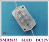 LED ışık modülü DC12V / DC24V 1.2W 150lm SMD2835 6ED 65mm * 40mm dikdörtgen tarzı su geçirmez Kamyon ışık Uyarı Kontur ışık