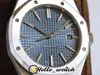 JFF V5 41mm ETA 9015 Cal.3120 Automatic Mens Watch Blue Texture Dial Stick Markers 316L Stainless Steel Bracelet Watches Hello_Watch