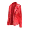 새로운 여성 가죽 자켓 및 코트 턴 다운 칼라 지퍼 플러스 사이즈 가죽 자켓 고품질 가짜 가죽 패션 여성 LJ201012