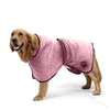 Cappuccio multicolore Abbigliamento per animali domestici Assorbe rapidamente l'acqua Accessori per cani da compagnia Asciugamano Accappatoio Cintura Moda di alta qualità 20by P2