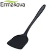 ERMAKOVA 3 pièces/ensemble spatule en silicone antiadhésive spatule écumoire cuillère à soupe cuillère à soupe ustensiles de cuisine résistant à la chaleur (noir) 201119