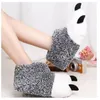 Cartoon panda claws package with the men and women lovers warm indoor PAWS animal lovely maomao cotton slippers Y201026