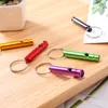 Partihandel Aluminiumlegering Whistle Mini KeyRing Keychain Whistle Outdoor Emergency Alarm Survival Tool Sport Camping Jakt Metal Whistles