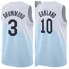 Drukuj Basketball City Edition Cedi Osman Jersey 16 Javale McGee 6 Jarrett Allen 31 Collin Sexton 2 Andre Drummond 3 Darius Garland