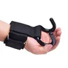 2 st Lyftande stålkrokar med handledsremsor Heavy Duty Metal Best Power WeightLifting Premium Tjock Polded Workout Hook Gloves H Q0108