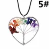 Pierre naturelle arc-en-ciel couleur saint valentin Gif rencontres vie arbre Rystal tressé fil lien chaîne pendentif collier