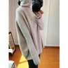 Kvinnors tröjor Autumn Winter Sticking Cashmere Turtleneck Loose Plus Size Mode Pullover Women Sweater 1Z