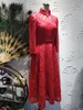 Ubranie etniczne Wysokiej klasy ręcznie robiony niestandardowy haftowany cheongsam elegancki czerwony ulepszony szczupły suknia ślubna