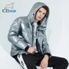 IceBear New Winter Men's Down Jacket Wysokiej jakości modny bawełniany płaszcz marki męskiej odzieży MWY20953D 201026