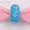 DIY Charm Bransoletki Biżuteria Pandora Murano Spacer do Bransoletki Making Bransoletka Blue Sea Kwiaty Koralik Dla Kobiet Mężczyzn Urodziny Prezenty Wedding Party