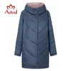 Astrid New Winter Women Płaszcz Kobiety długa ciepła parka moda gruba kurtka Bio-Down Down Sight Quality Clothing 9223 201109