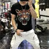 Diamond Cane Fashion Brand Mens Tshirts Tees Tees Топы Отличное Качество Футболка для горячего бурения Мужчины Уличная футболка T-рубашка 02