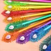 36 pcs/lot Creative Peacock Diamond Gel Pen Cute 0.38mm 12 colors Drawing Pens Office School Writing Supplies Promotional gift1