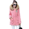 Long Parkas Mulheres Mulheres Jaqueta de Inverno Casaco de Algodão Quente Jaqueta Quente Mulher Outwear Parkas Plus Size Casaco de Pele 201026