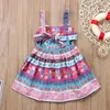 Toddler Baby Kid Girls Boho Dress Summer Bow Ruffles Robes Pour Filles Todd jllOQl