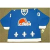 Män 10 Guy LaFleur Quebec Nordiques 1990 CCM Vintage Retro Away Home Away Home Hockey Jersey eller Custom något namn eller nummer Retro J3263471