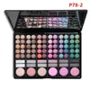 78 Cores Paleta de sombra Paleta Matte Glitter Sheshadow Diamond Shimmer Eye Primer Luminous Eye Shadow Smoky Color Warm Make Up Tool