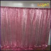 Decoración de la fiesta 10x10ft oro rosa / champagne tela de lentejuelas telón de fondo Boda Po Booth teleddrops para pofografía Estudio / fiesta / decoración navideña