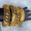 4 unids/lote Arabia Saudita boda oro brazaletes para mujeres Dubai novia regalo etíope pulsera África brazalete árabe joyería encanto 220222