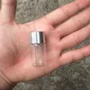 Bottiglie di vetro da 7 ml Tappo a vite Coperchio in alluminio argento Fiale di vasetti vuoti Contenitore sigillante 100 pezzi