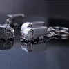 Keychains Mini Metal Metal Truck Key Ring Lorry Carchain Gift Creative Lovely for Men 3D Tridimensional Big Pinging Fred22