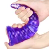 Nxy dildos anal leksaker pigtail huvud multicolor plug stor simulerad falsk penis kristall kvinnlig onani vuxna produkter 0225