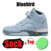 2023 Racer Blue Men Basketball Shoes 5 5s Jumpman Sail Metallic Jade Horizon Oreo Quai Bluebird ما هي أحذية الرياضة المتسابقين على اللوحة الخلفية 5-12