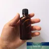 50ml Amber Glass Flaskor med Läcktskyddad Stopplock Flytande burkar Essential Oljeflaskor 12st / Lot