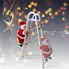 Noël Père Noël Échelle d'escalade électrique Suspendu Décoration Ornements d'arbre de Noël drôle Nouvel An Cadeaux pour enfants Décor à la maison 201127