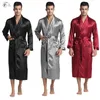 Roupa de sono masculina Tonycandice de seda de seda masculina manto de banho longa pijamas de pijamas de camisola Kimono Homme Vestido de roupão11