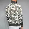 Mäns Jackor Mens Jacka Casual Camouflage Trench Outwear Zip Up Bomber Baseball Tops Coat Winter