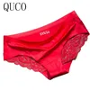 6pcslot QUCO marque femmes sous-vêtements sexy culotte string v coton sous-vêtements culotte femme string sexy femme erotique 201112