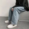 Jeans da uomo Pantaloni larghi impilati Pantaloni da uomo Abbigliamento streetwear Denim anni '90 Skater Gamba larga Distressed Vita bassa Vita elastica311R