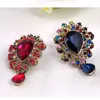 Retro water drop dress suit brooches crystal brooch corsage women fashion jewelry will and sandy gift