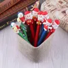 Party Supplies Office Stationery Creative Soft Pottery Ballpoint Pens Christmas Gifts Santa Claus Pen Writing Gift Xmas Decoration Prize