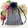 7 cm * 9 cm organza pure gaas oorbellen ketting sieraden pouches tassen verpakking tekenable organza pouch tas bruiloft kleine cadeau tas groothandelsprijs