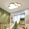녹색 / 회색 구름 천장 램프 아크릴 그늘 북유럽 따뜻한 크리 에이 티브 침실 어린이 방 실내 장식 조명기구 LED 디 밍이 가능한 빛