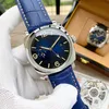 orologio in pelle blu
