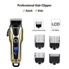 Weasti Professional Barber Hair Clipper 충전식 전기 T 분류기 마감 커팅 머신 수염 트리머 면도기 무선 220623