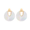 Dangle & Chandelier 2021 Boho Round Pearl Shell Earring Girls Fashion Colorful Abalone Statement Jewelry For Women Summer Party Gift1
