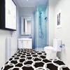 Custom Self-Adhesive Waterproof Mural Wallpaper Modern 3D Black And White Circle Geometric Pattern 3D Floor Painting PVC Sticker 201009