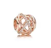 s925 bijoux en argent sterling bricolage perles s'adapte pandora ale charme pour pandora bracelets pour femmes pour européen rose or braceletneckl2448